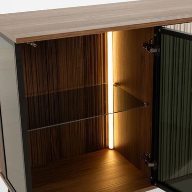 Комод однодверний у вітальню VICI KSZ103 (кашемір/горіх) VICI_KOMODA_KSZ103 фото