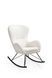 Крісло-гойдалка для відпочинку, тканина букле 10392 (білий)