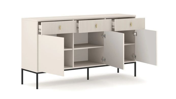 Комод myAMI Mebli NOVA II 3D3S MA03 (кашмир/черный) с 3 дверьми и 3 ящиками на ножках NOVA_II_KSZ154_KASHMIR_CZARNY фото