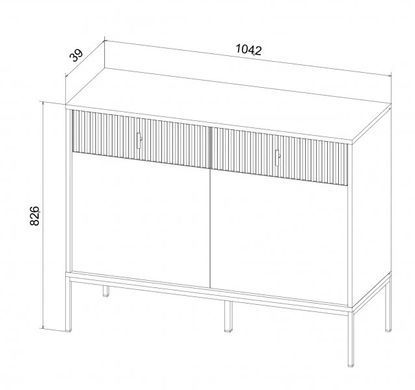 Комод myAMI Mebli NOVA II 2D2S MA02 (кашмир/золото) с 2 дверьми и 2 ящиками на ножках NOVA II_MA02_SIDEBOARD 2D2S_KASHMIR_Zloty фото