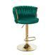 Барний стул бархатный LUXE H-4 (зеленый) LUXE-H4-ZELENY_ZLOTY фото 1