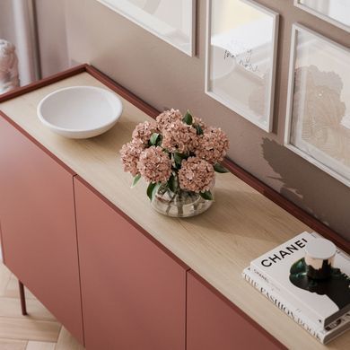 Комод тридверний у вітальню широкий COLOR K144 (червоний) COLOR_K144_CERAMIC_RED фото