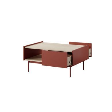 Журнальный столик с ящиками в гостинную COLOR L-97 (красный) Meble Piaski COLOR_L97_CERAMIC RED фото