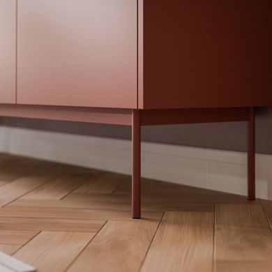 Комод дводверний у вітальню високий COLOR K97 (червоний) COLOR_K97_CERAMIC_RED фото