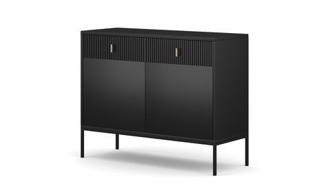 Комод myAMI Mebli NOVA II 2D2S MA02 (черный/черный) с 2 дверьми и 2 ящиками на ножках NOVA II (черный) NOVA II_MA02_SIDEBOARD 2D2S_BLACK фото