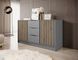 Комод дводверний з шухлядамиi Nelly 3D Meble Piaski KOMODA_NELLY 3D_SZARY/LAMELA ARTISAN фото 2